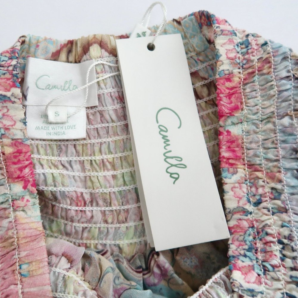 CAMILLA Carousel Sheer Tiered Circle Skirt / Strapless dress NWT - Picture 7 of 8